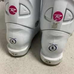 Used Rossignol FUN GIRL Girls DH Ski Boot White And Purple 215 MP - J03