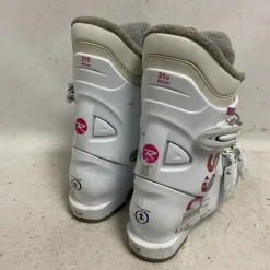 Used Rossignol FUN GIRL Girls DH Ski Boot White And Purple 215 MP - J03