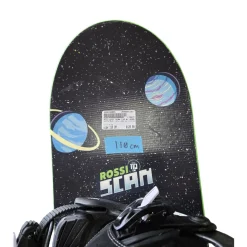 Used Rossignol SCAN 110 W/ HEAD ADJ BINDINGS Boys Board/Binding Black 110 cm