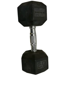 Used Rubber Hex Dumbbell (Each) 30 lb