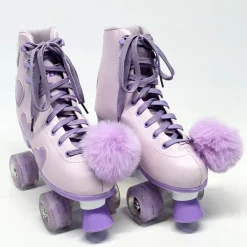 Used RUTHFOT Senior Roller Quad Skates Purple Senior 6.5