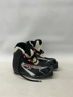 Used Salomon Boys SNS XC Ski Boots Black YT-11