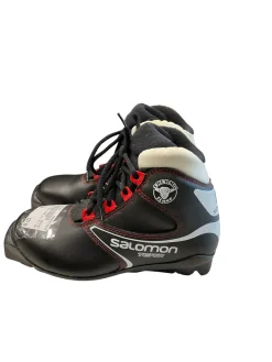 Used Salomon Boys SNS XC Ski Boots Black W 06 / JR 04-04.5