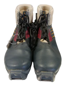 Used Salomon Boys SNS XC Ski Boots Navy Blue W 05-05.5 / JR 03.5-04
