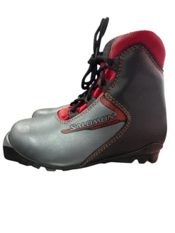Used Salomon Boys SNS XC Ski Boots Grey YT-13