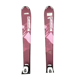 Used Salomon LUX JR Girls DH Ski/Binding Pink 150 cm