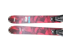 Used Salomon LUX OST W/SALOMON L7 BINDINGS Girls DH Ski/Binding Maroon 130 cm