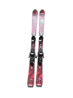 Used Salomon LUX OST W/SALOMON L7 BINDINGS Girls DH Ski/Binding Maroon 130 cm
