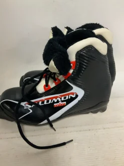 Used Salomon MINI Boys SNS XC Ski Boots Black JR-03