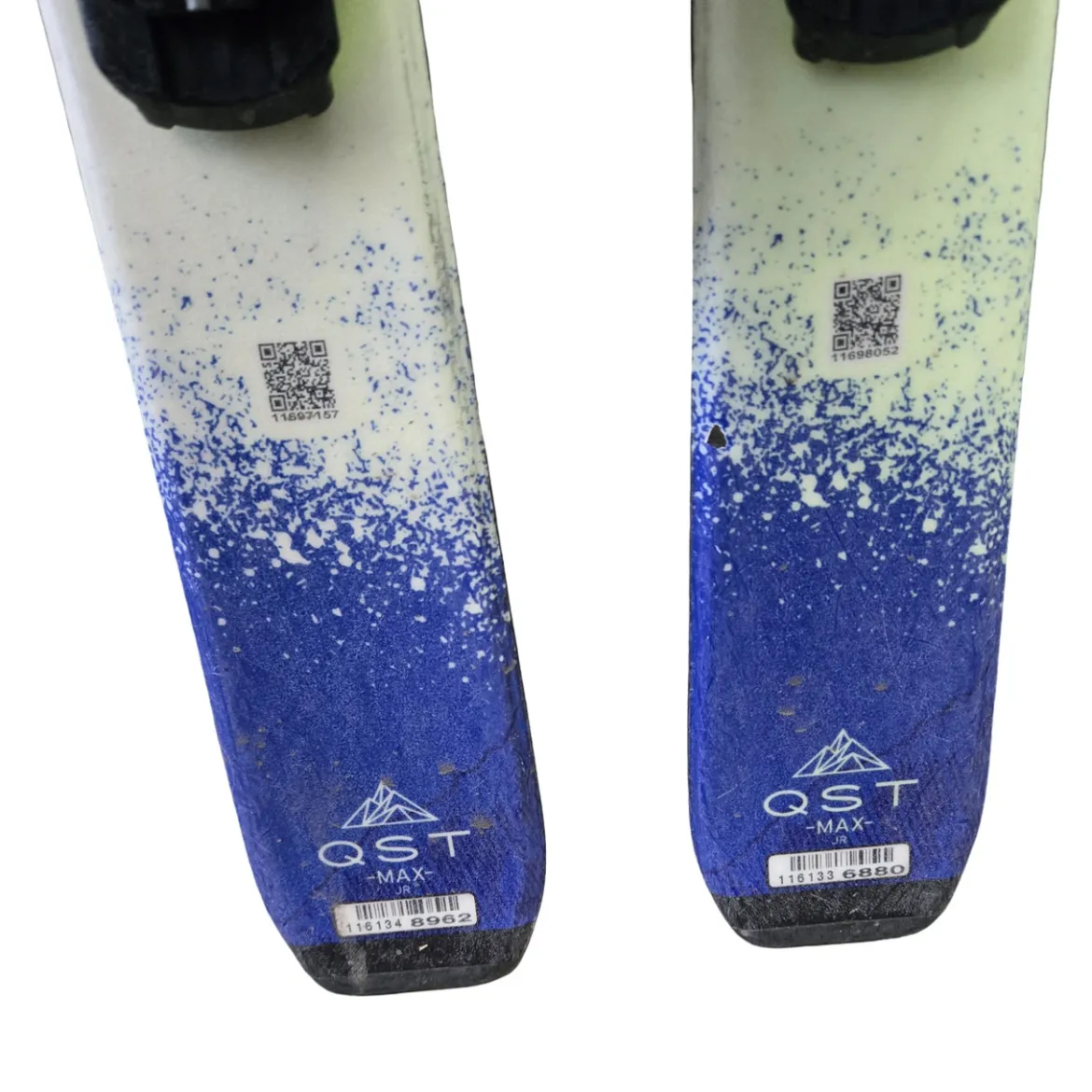 Used Salomon Q MAX JR W/ EZYTRACK BINDINGS Boys DH Ski/Binding Royal Blue 120 cm