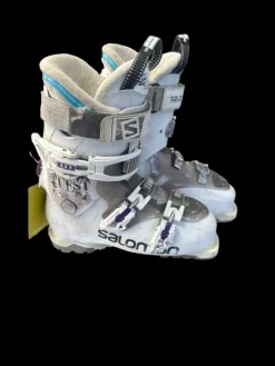 Used Salomon QST 60 Womens DH Ski Boot White 255 MP - M07.5 - W08.5
