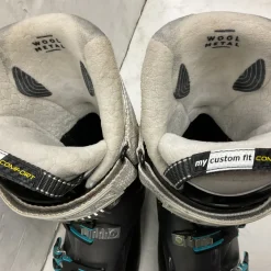 Used Salomon QST ACCESS 70W Womens DH Ski Boot Black And Carolina Blue 260 MP - M08 - W09