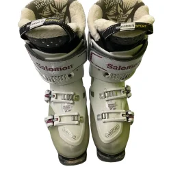 Used Salomon QUEST ACCESS ENERGYZER 70 Womens DH Ski Boot White 255 MP - M07.5 - W08.5