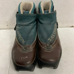 Used Salomon Womens SNS XC Ski Boots Green M 07-07.5 / W 08-08.5