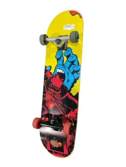 Used Santa Cruz SANTA CRUZ YELLOW BLU/RED Complete Skateboard Yellow 8"