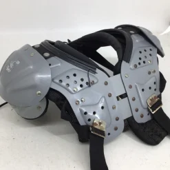 Used Schutt Y FLEX YOUTH LG FOOTBALL SHOULDER PADS FB Shoulder Pads Grey LG