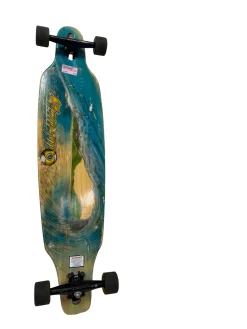 Used Sector 9 BLUE WAVE LOOKOUT Longboard Skateboard 41" w/ Gullwing Neil Carver Trucks