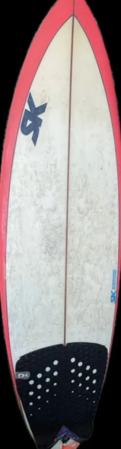 Used SK QUAD Surfboard White 5Ft 10In
