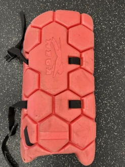 Used SLAZENGER MEGA FH Shin Guards Red 19