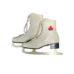 Used SLM SZ 6 WM FIGURE SKATES WomensFigure Skate White Senior 6