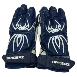 Used SPIDERZ BATTING GLOVES BB/SB Batting Gloves Navy Blue Senior