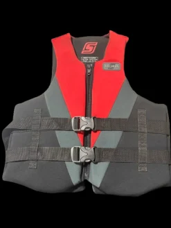 Used Stearns JET SKI NEOPRENE VEST A-XLG Adult PFD Red And Black XL