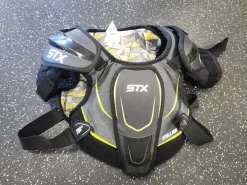 Used STX 200+ Lacrosse Shoulder Pads Grey LG