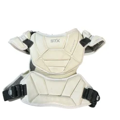 Used STX AD SM STX SHADOW CHESTPLATE Lacrosse Shoulder Pads White SM