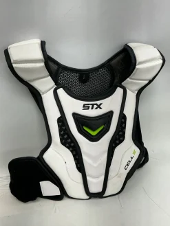 Used STX CELL IV Lacrosse Shoulder Pads White LG