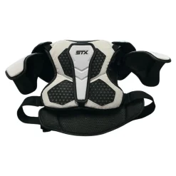 Used STX CELL V Lacrosse Shoulder Pads White MD