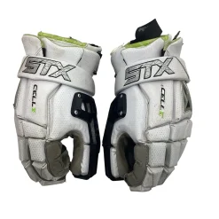 Used STX CELL V Lacrosse Gloves Mens White LG