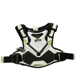 Used STX CELL V Lacrosse Shoulder Pads White SM