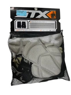 Used STX GOALIE PANTS Lacrosse Shin Guards Black LG