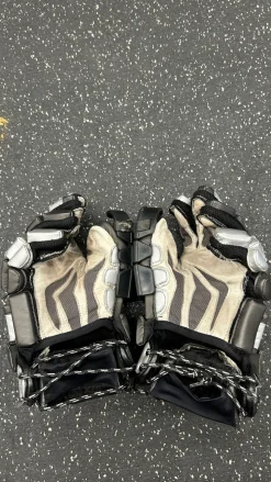 Used STX K18 LAX Goalie Gloves M Black 13"
