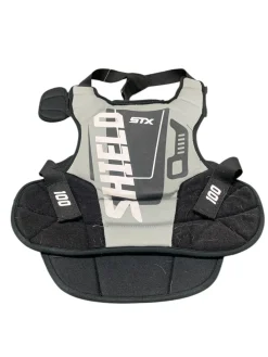 Used STX SHIELD 100 CHEST LAX Goalie Chest M Black LG