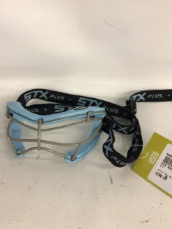 Used STX 4SIGHT PLUS Lacrosse Facial Protect Sky Blue Junior