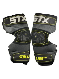 Used STX STALLION 100 Lacrosse Arm Pads/Guards Black LG