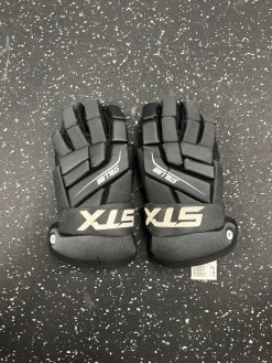 Used STX STALLION 200 Lacrosse Gloves Junior Black SM