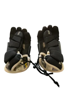 Used STX STALLION 50 Lacrosse Gloves Junior Black 12"