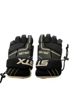Used STX STALLION 50 Lacrosse Gloves Junior Black 12