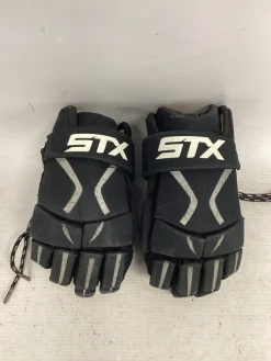 Used STX STINGER Lacrosse Gloves Junior Black 12"