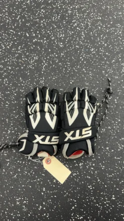 Used STX STINGER Lacrosse Gloves Junior Black 6"