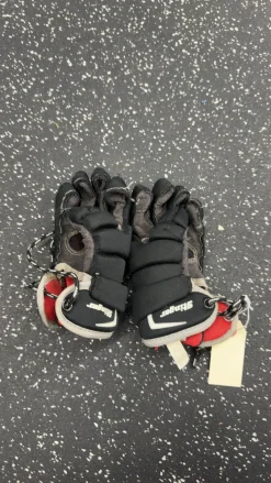 Used STX STINGER Lacrosse Gloves Junior Black 6"