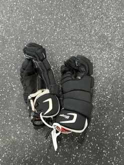 Used STX STINGER Lacrosse Gloves Junior Black 10"