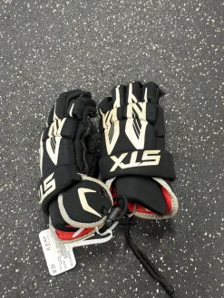 Used STX STINGER Lacrosse Gloves Junior Black 10"