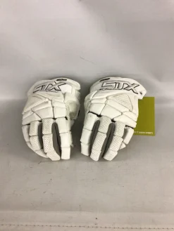 Used STX SURGEON 500 Lacrosse Gloves Junior White 12"