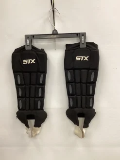Used STX SYX SHIN GUARDS Lacrosse Shin Guards Black MD