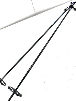 Used Swix POWDER XLARGE BASKET Mens XC Ski Poles Black 145 cm / 57 in