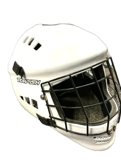 Used TEMPISH GOAL MASK St Hcky Goalie Helmet Adt White Fits all