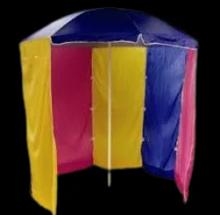 Used THE BEACH HUT UMBRELLA Multi-person & Family Tent Royal Blue 2X